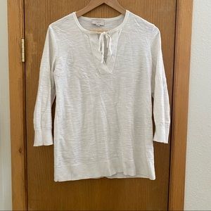 LOFT • Oversized Tie Neck Shirt Tunic - Size M